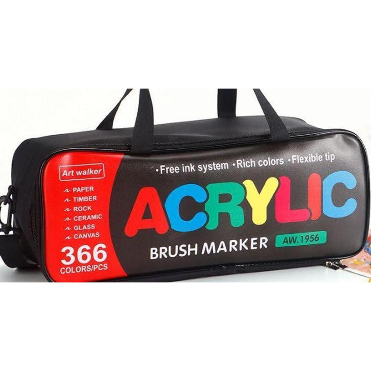 LuxusKollektion Marker Acrylstifte Set 240 Farben Pinselspitze Tragetasche