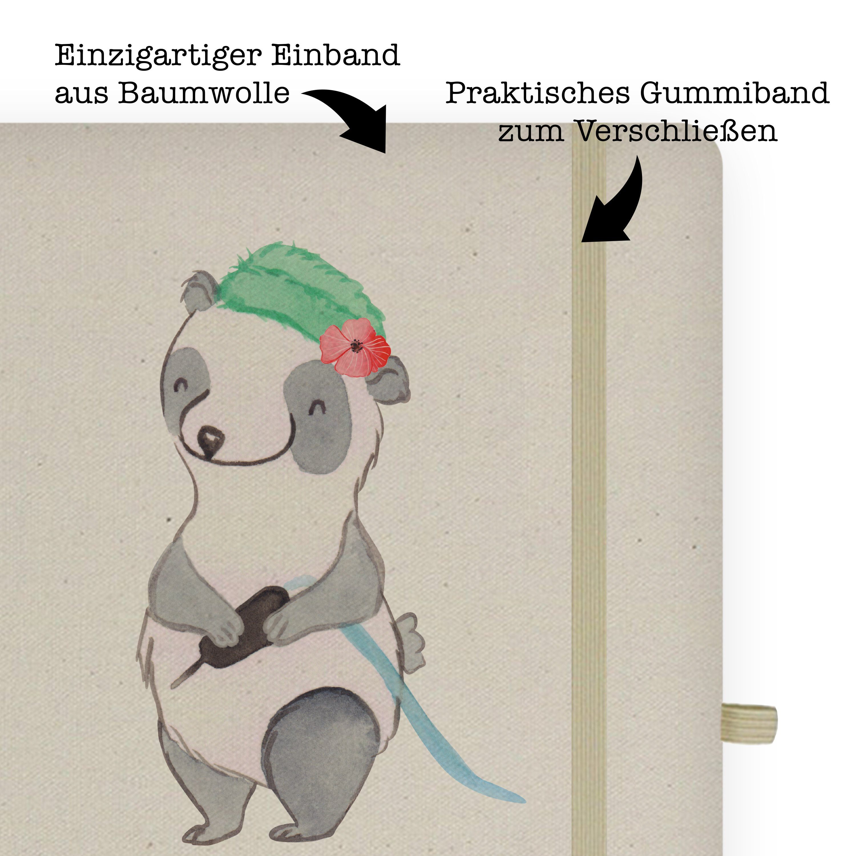 Mr. & Herz Panda Mrs. Panda - Mr. Notizbuch Dankeschön, Mrs. Geschenk, & Tätowiererin - mit Transparent Tagebuch