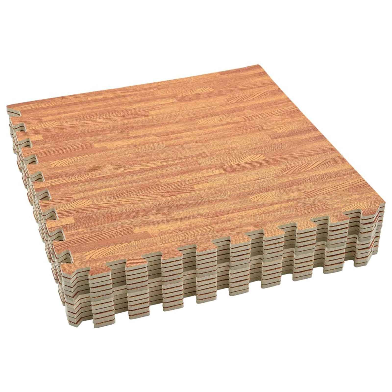 vidaXL Trainingsmatte 4,32 Puzzle Übungsmatten 12 pcs Braun 4,32 EVA-Schaum