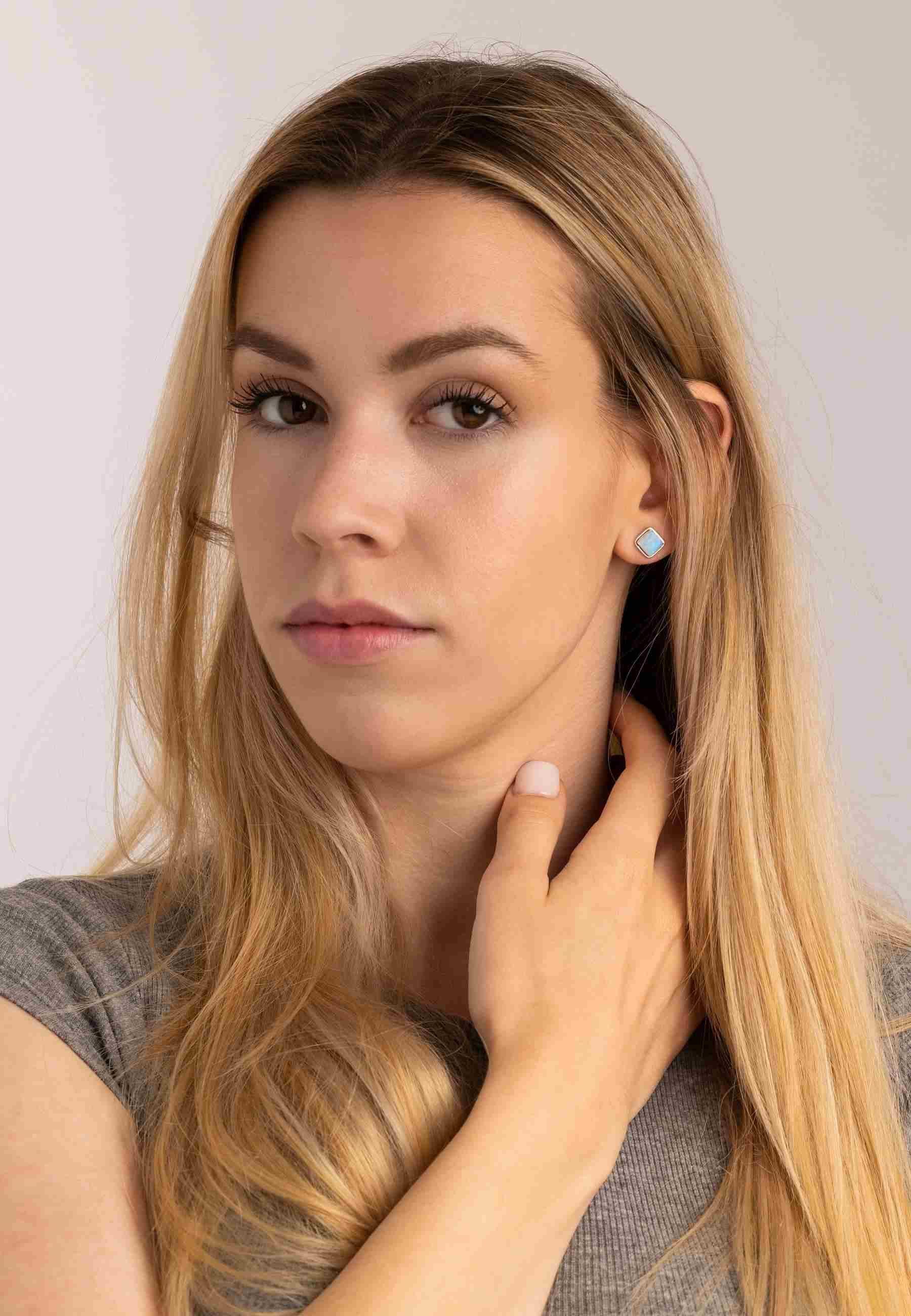 mantraroma Paar Ohrstecker SARALA eckig klein günstig online kaufen