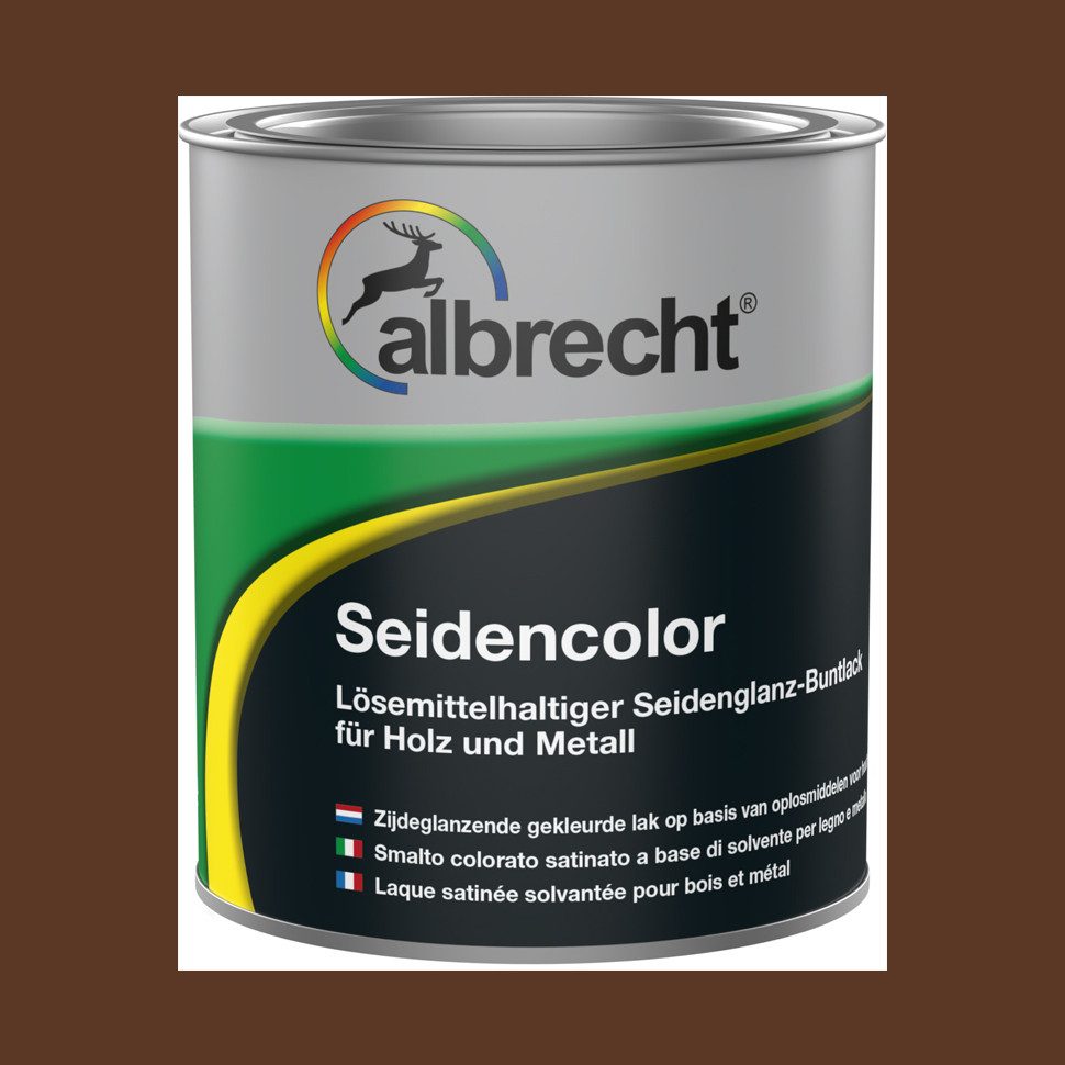Lack Albrecht Acryl-Buntlack Seidencolor Glanzlack Seidenglänzend Lack Acryllack Buntlack 750 ml, ideal für Holz, Metall, Hart-PVC & Zink