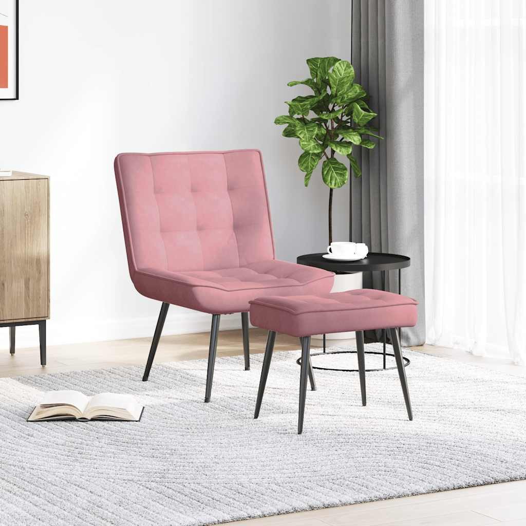 vidaXL Relaxsessel Relaxsessel mit Hocker Rosa günstig online kaufen