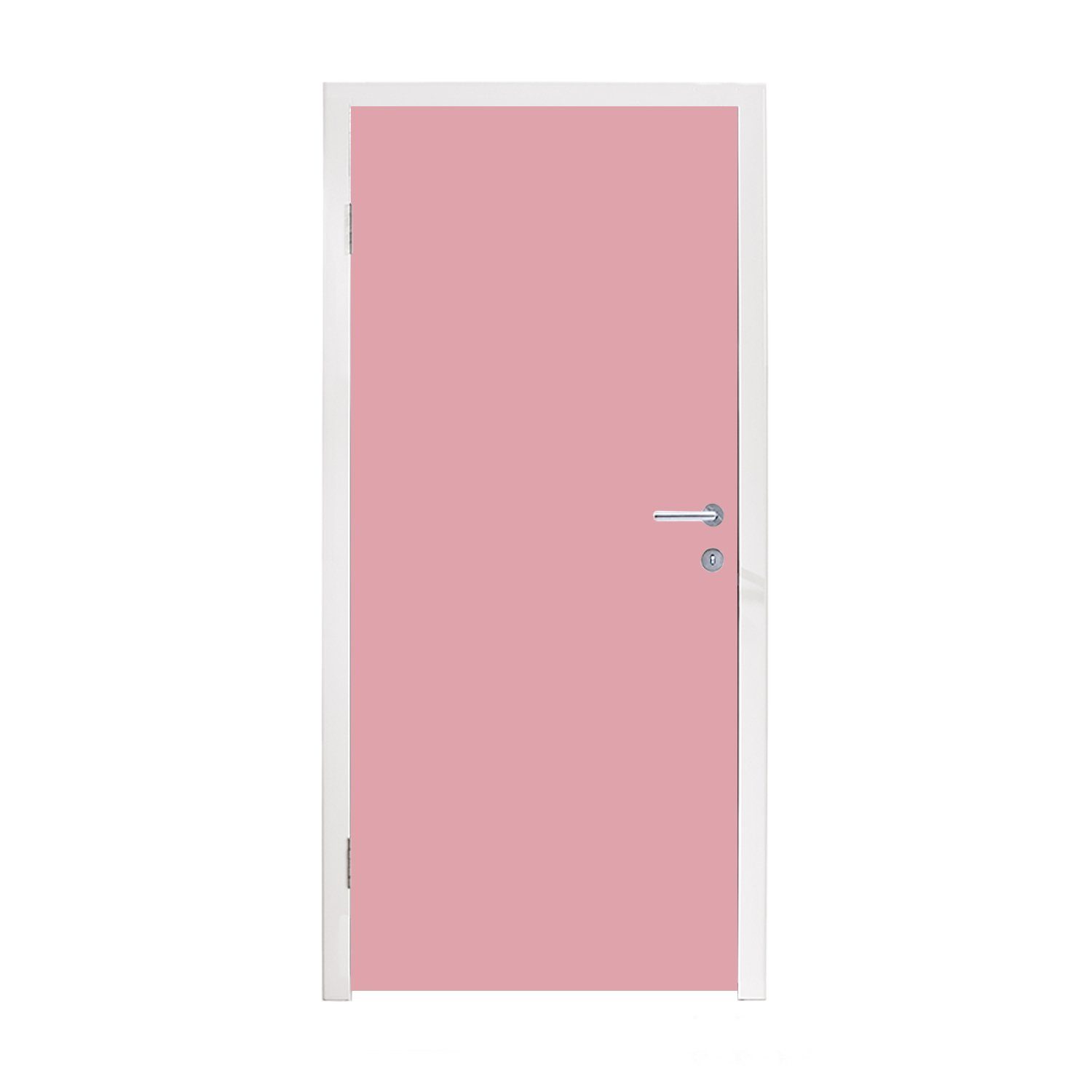 MuchoWow Türtapete Rosa - Farben - Innenraum - Einfarbig - Farbe, Matt, bedruckt, (1 St), Fototapete für Tür, Türaufkleber, 75x205 cm