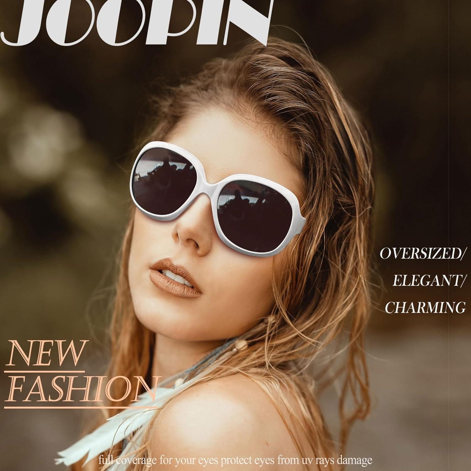 LuxusKollektion Sonnenbrille Sonnenbrille Damen Oversized B05-glänzend Weiß Schwarz Wie die Bilder