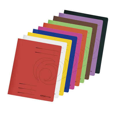 Herlitz Hefter 10 Herlitz Manila Karton Schnellhefter / DIN A4 / 10 verschiedene Farb