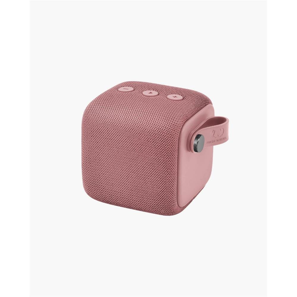 Fresh´n Rebel ROCKBOX BOLD S DUSTY PINK WATERPROOF Bluetooth-Lautsprecher  (wasserdicht, mit Tragegurt, 12 Stunden Wiedergabe, Musikbox, Musikwürfel,  Speaker, Rosa)