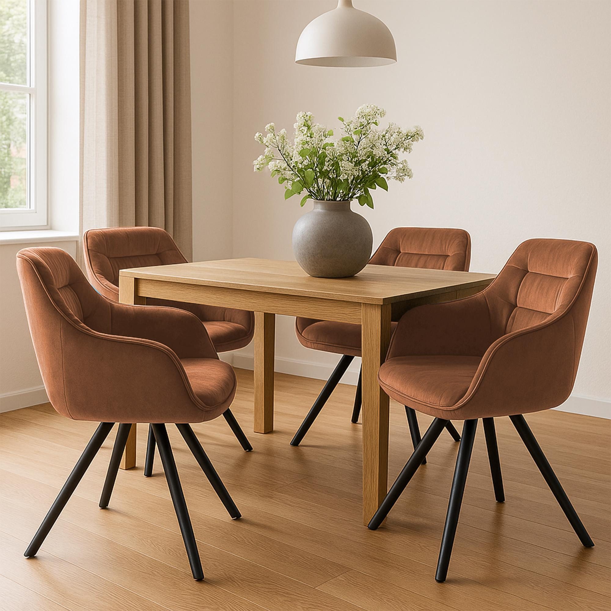 furnicato Esszimmerstuhl Russel 63x57x90 cm coffee (1 St)