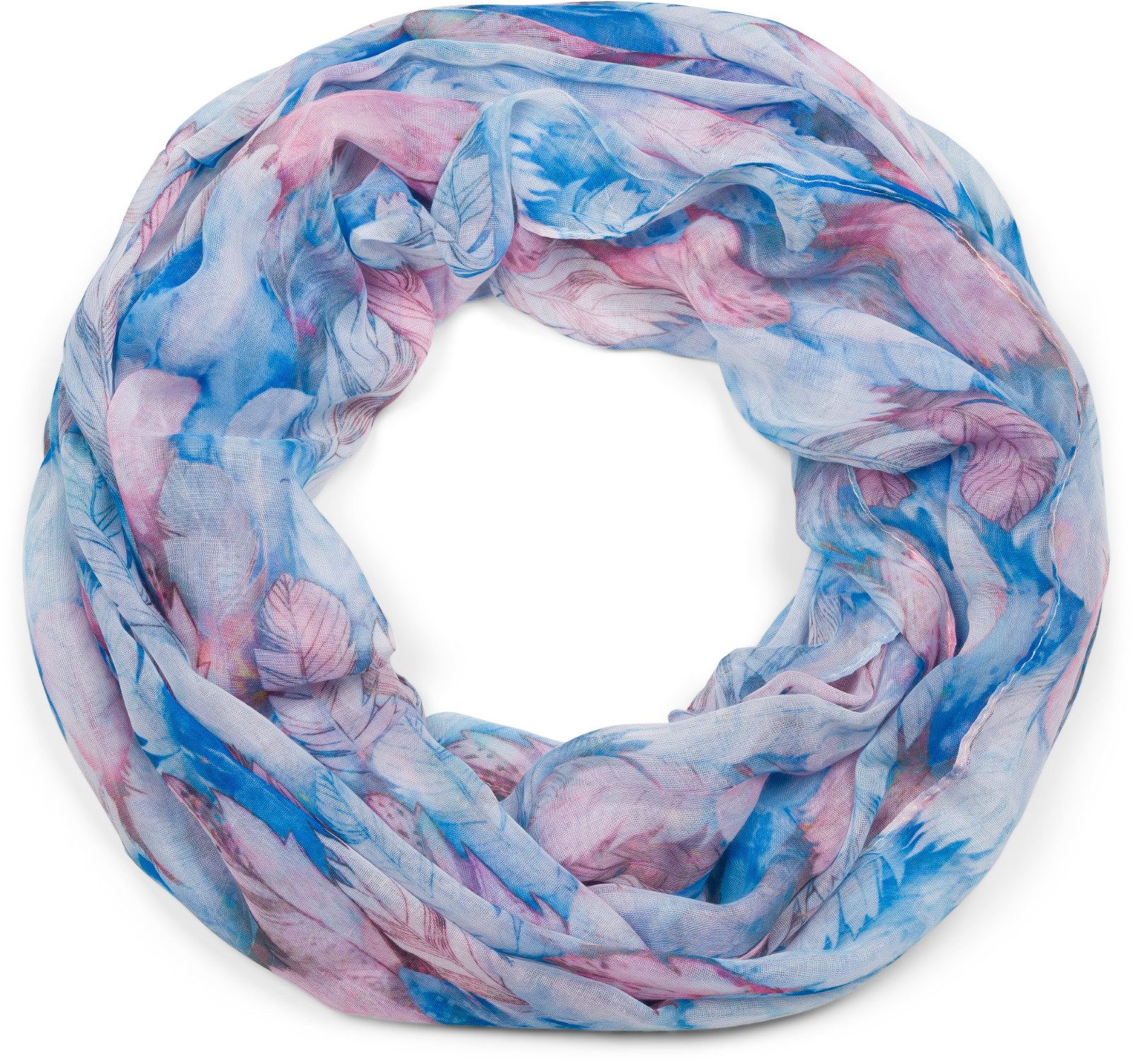 Loop Loop mit bunten Federn