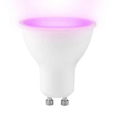 Alecto SMARTLIGHT40 Smarte Lampe, 5W Wi-Fi Energie-LED inkl. Sprachsteuerung, 16 Mio. Farben, inkl. App