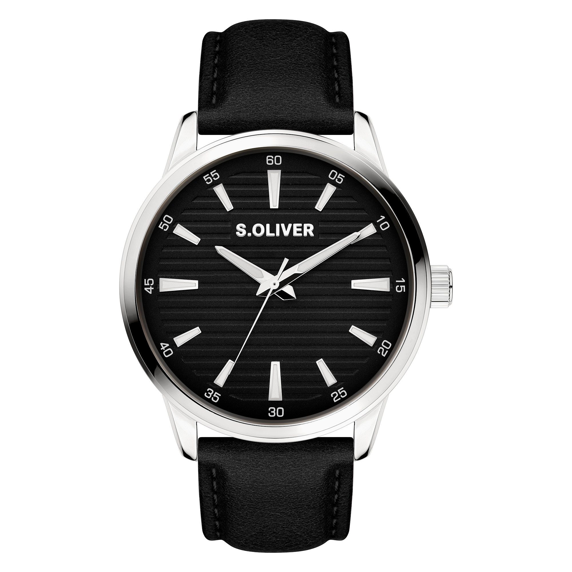 s.Oliver Quarzuhr Core Round SO-4409-LQ, Armbanduhr, Herrenuhr, analog