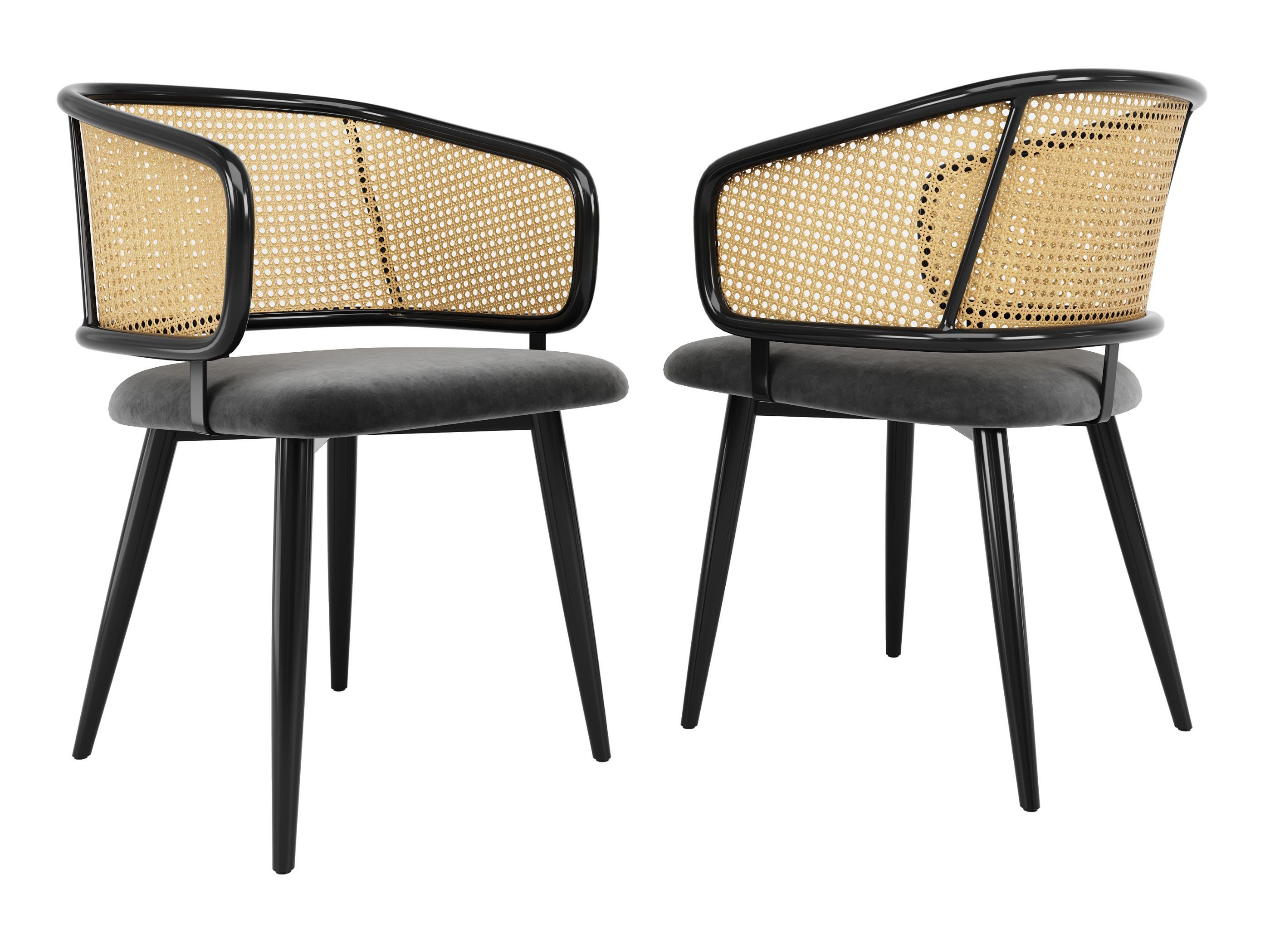 SeedWave Esszimmerstuhl Ergonomische Rattan-Diningstühle mit Armlehnen, günstig online kaufen