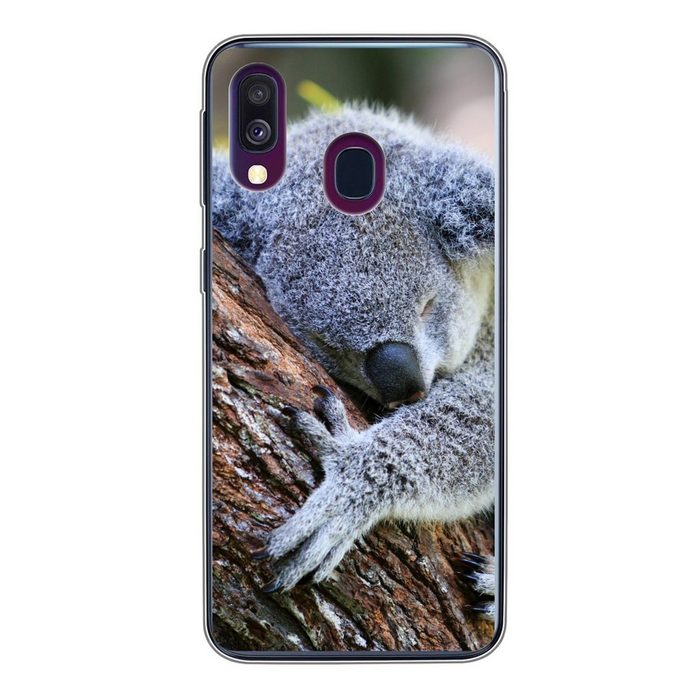 MuchoWow Handyhülle Koala - Baum - Schlaf - Kinder - Jungen - Mädchen Handyhülle Samsung Galaxy A40 Smartphone-Bumper Print Handy