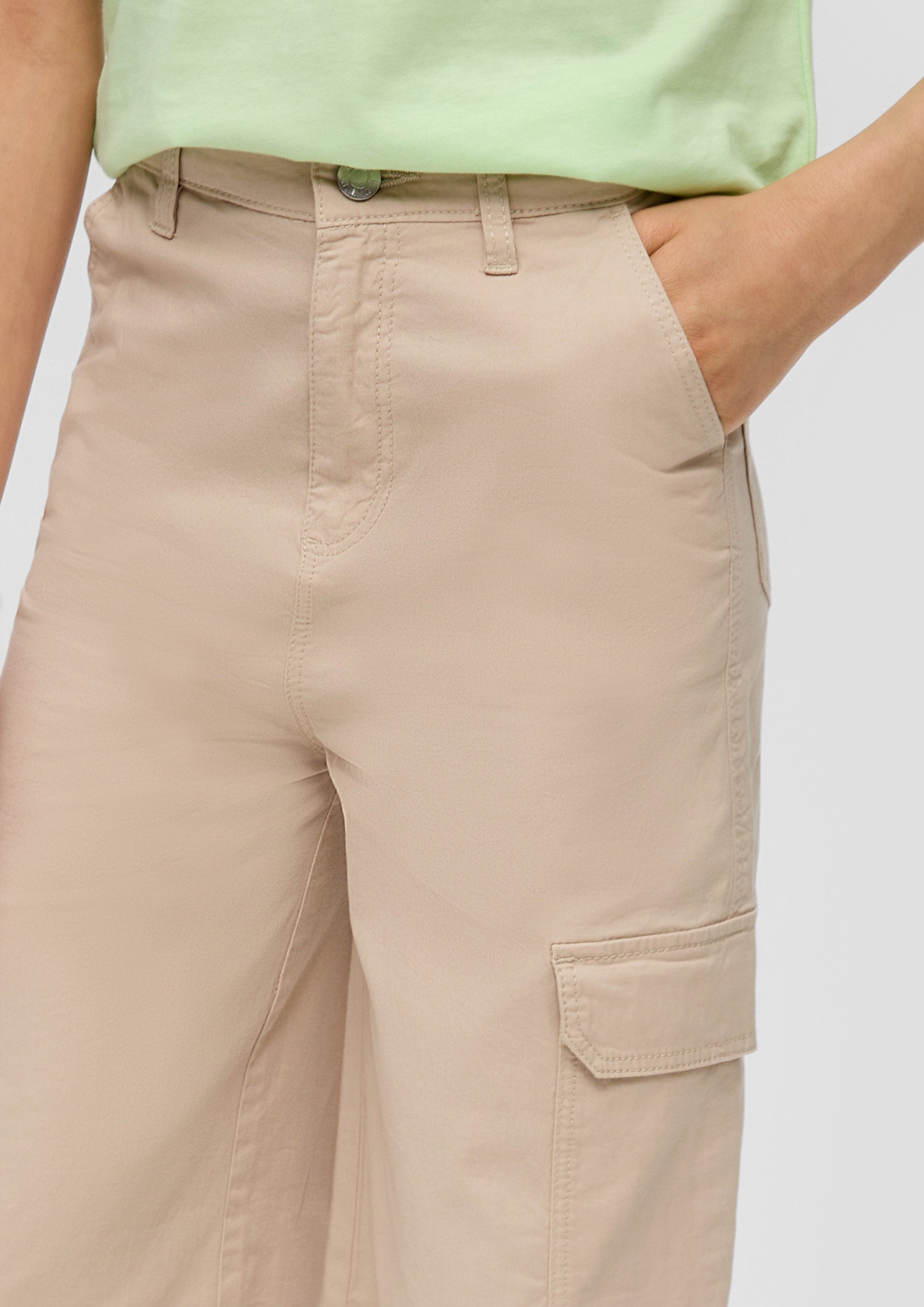 s.Oliver Chinos Hose Loose: Wide-Leg-Pants im Cargo-Stil