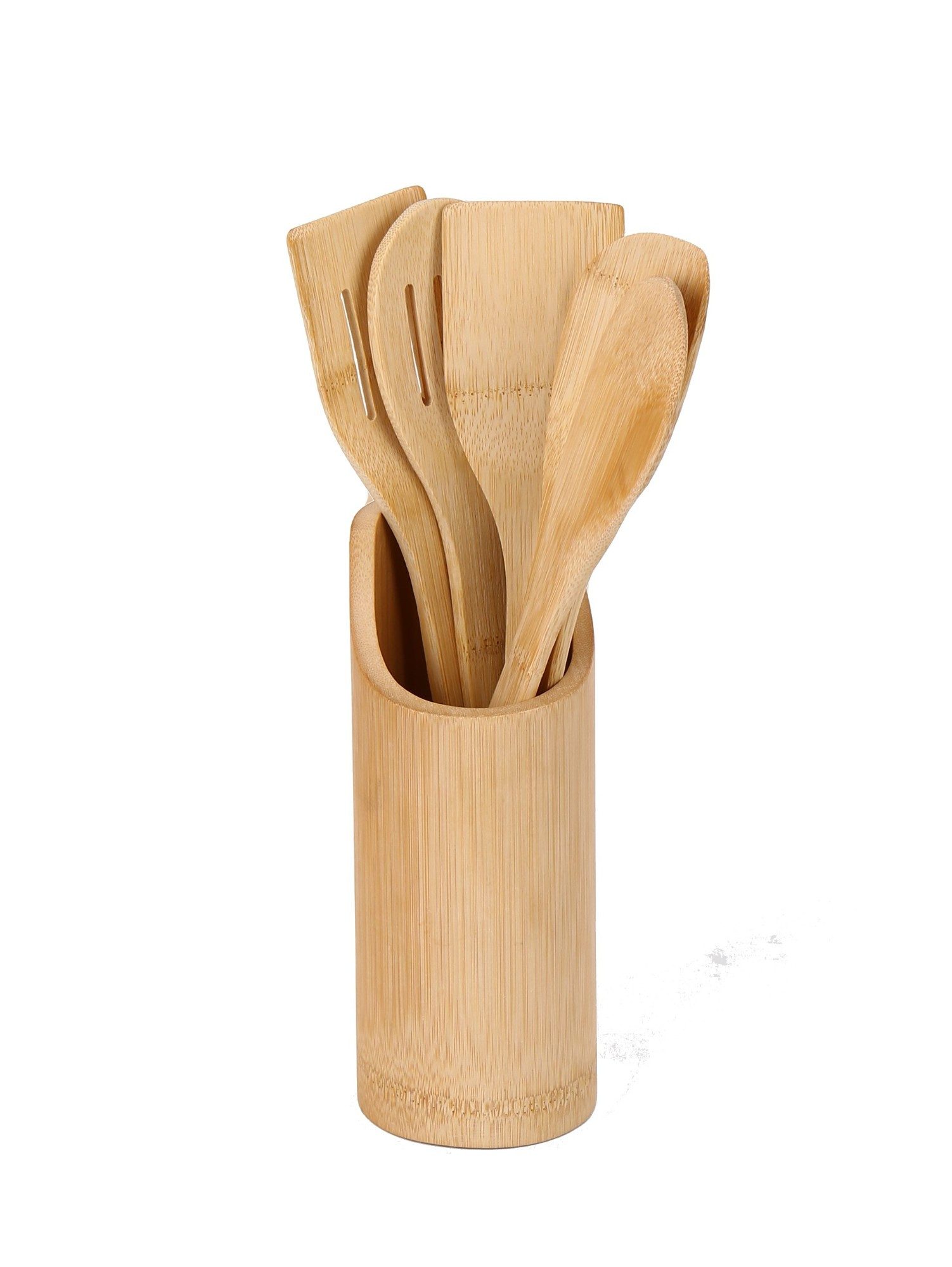 Cheffinger Küchenorganizer-Set 6-tlg. Bambus-Küchenhelfer-Set mit Ständer – Nachhaltig & Praktisch, (6-tlg)