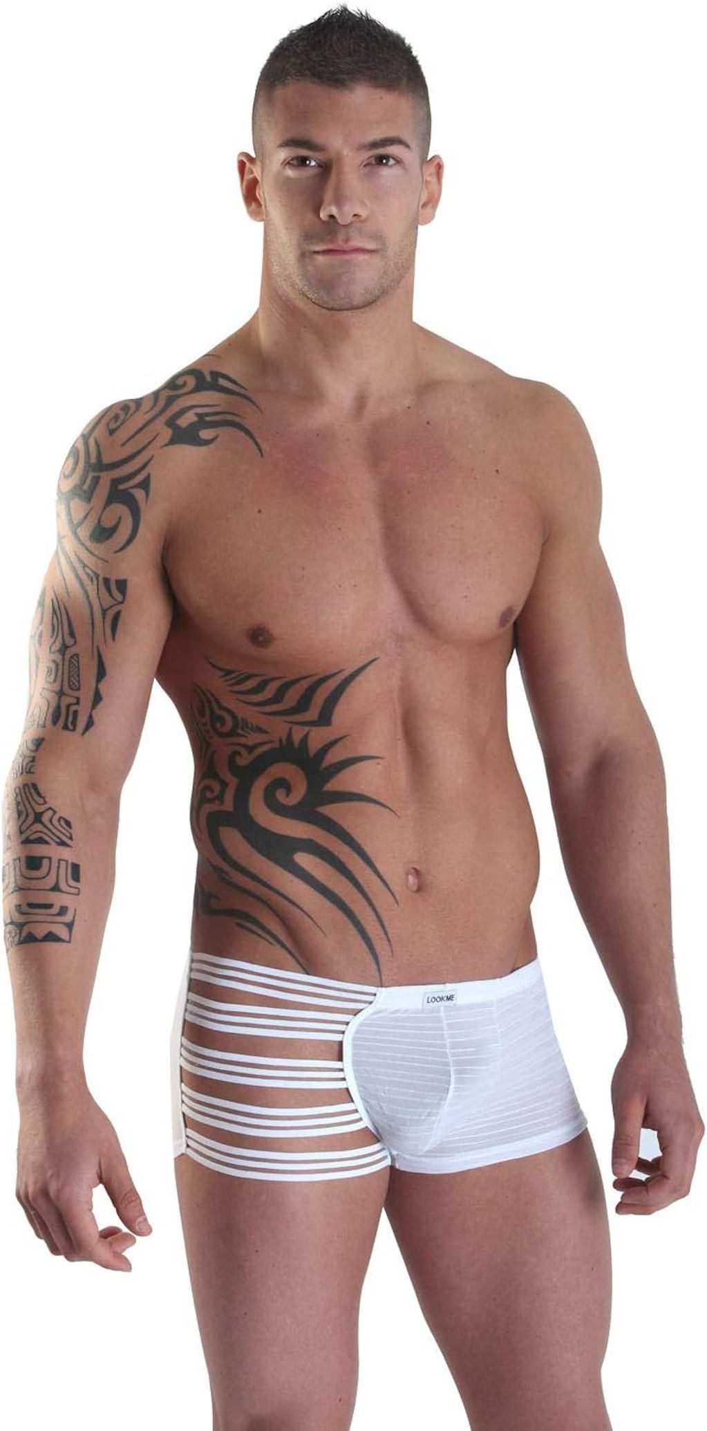 Boxershorts Herren Mini-Pant Strip Männer Boxer 22-68 Tüll-Boxershorts