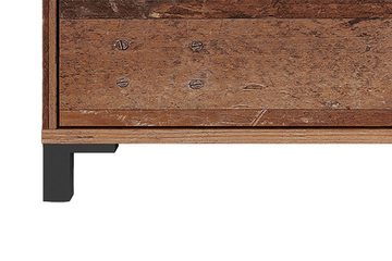 möbelando Highboard JACKSON (BxHxT: 126x143x40 cm), in Old Style mit einer Schublade und 3 Türen