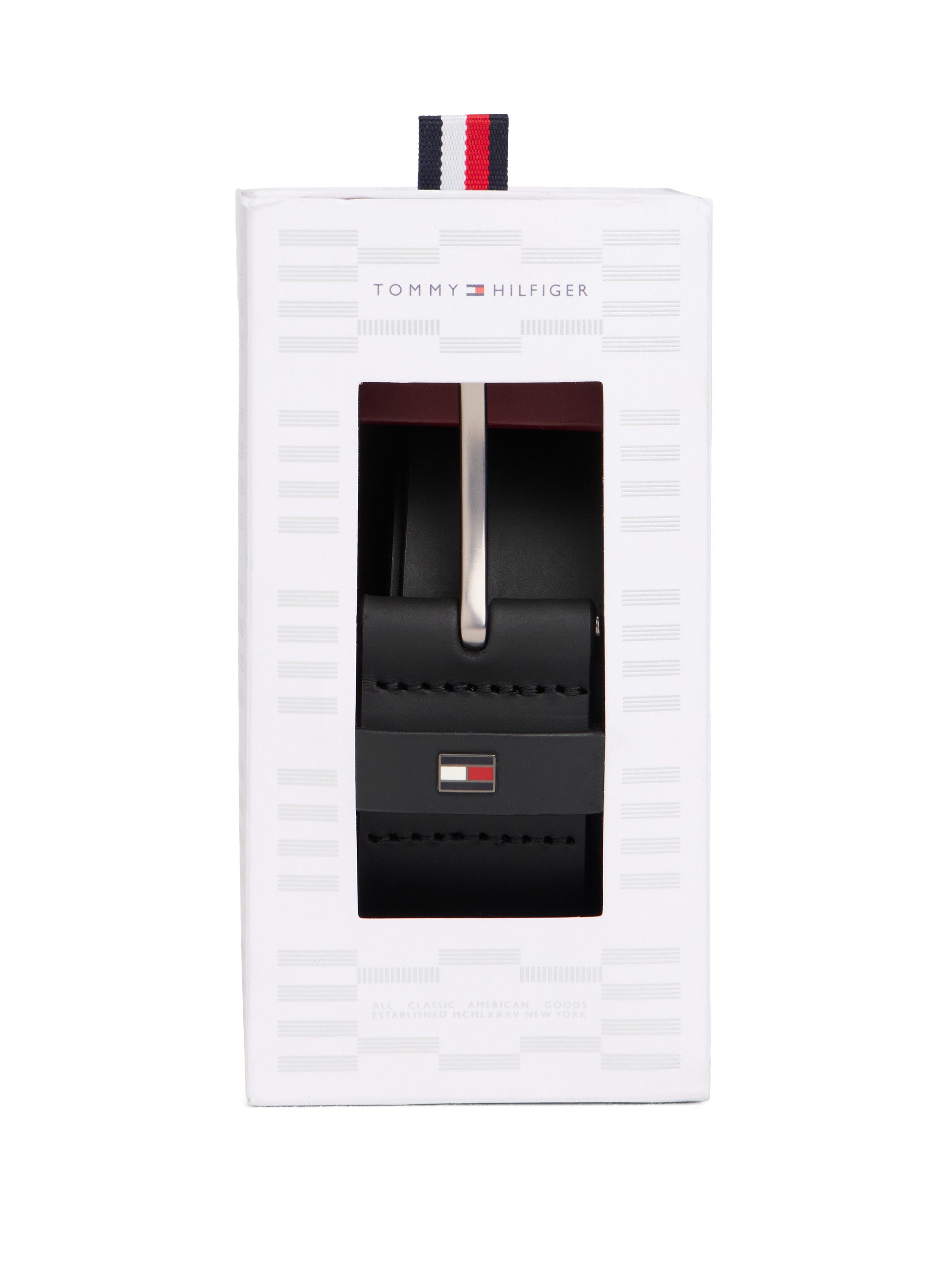 Tommy Hilfiger Ledergürtel DENTON 4.0 cm breit Breite 4cm, in einer Geschenkbox – Bild 5 von 5