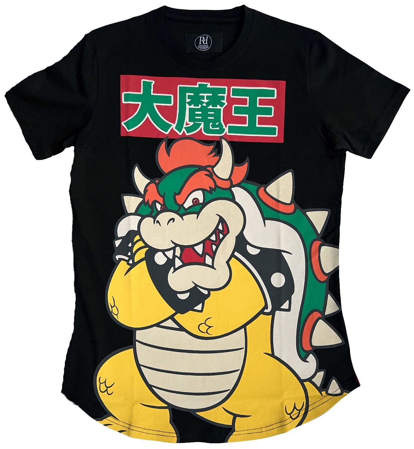 coole-fun-t-shirts Print-Shirt Bowser Super Marion T-Shirt Schwarz Slimfit S M L XL XXL