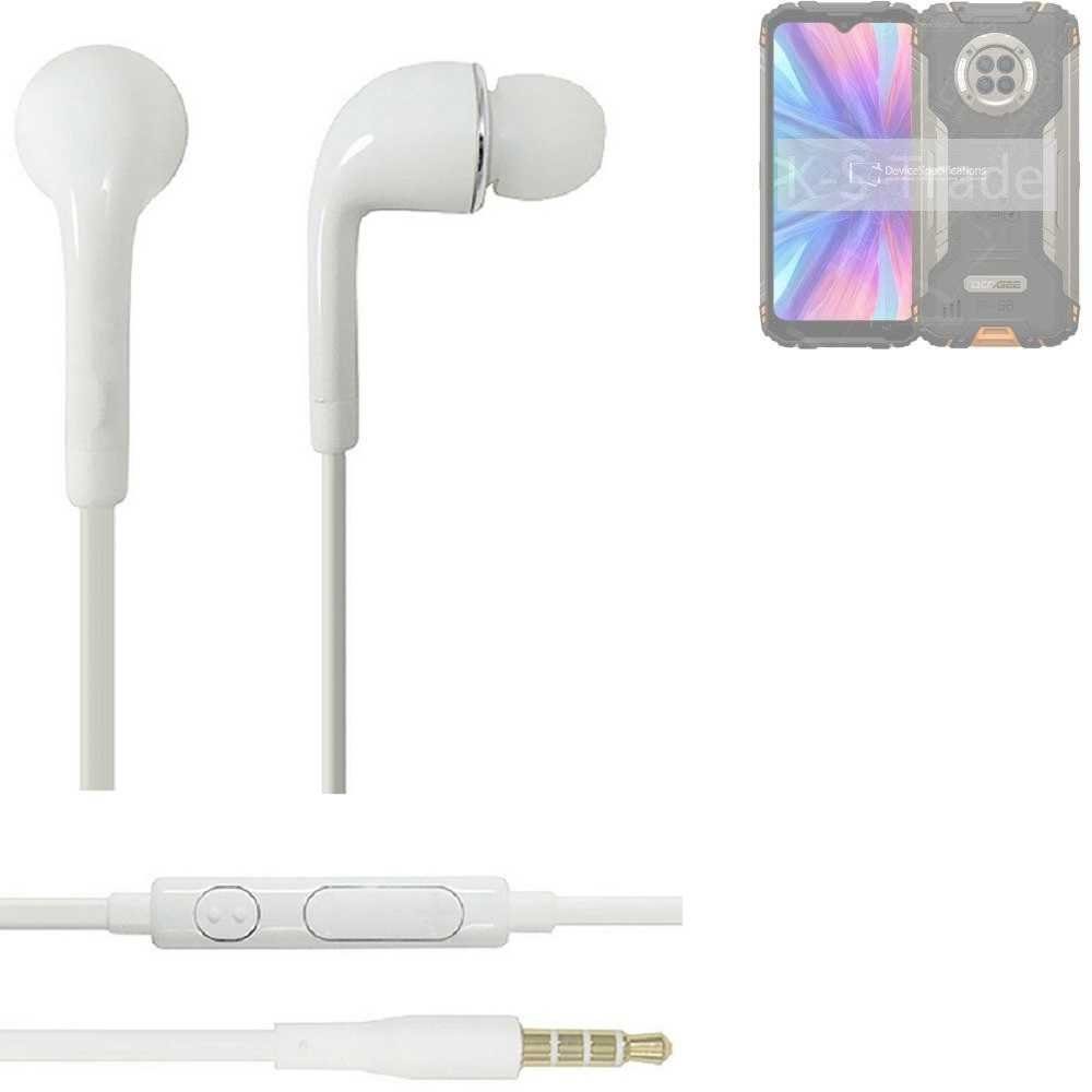 K-S-Trade für Doogee S96 GT In-Ear-Kopfhörer (Kopfhörer Headset mit Mikrofon u Lautstärkeregler weiß 3,5mm)