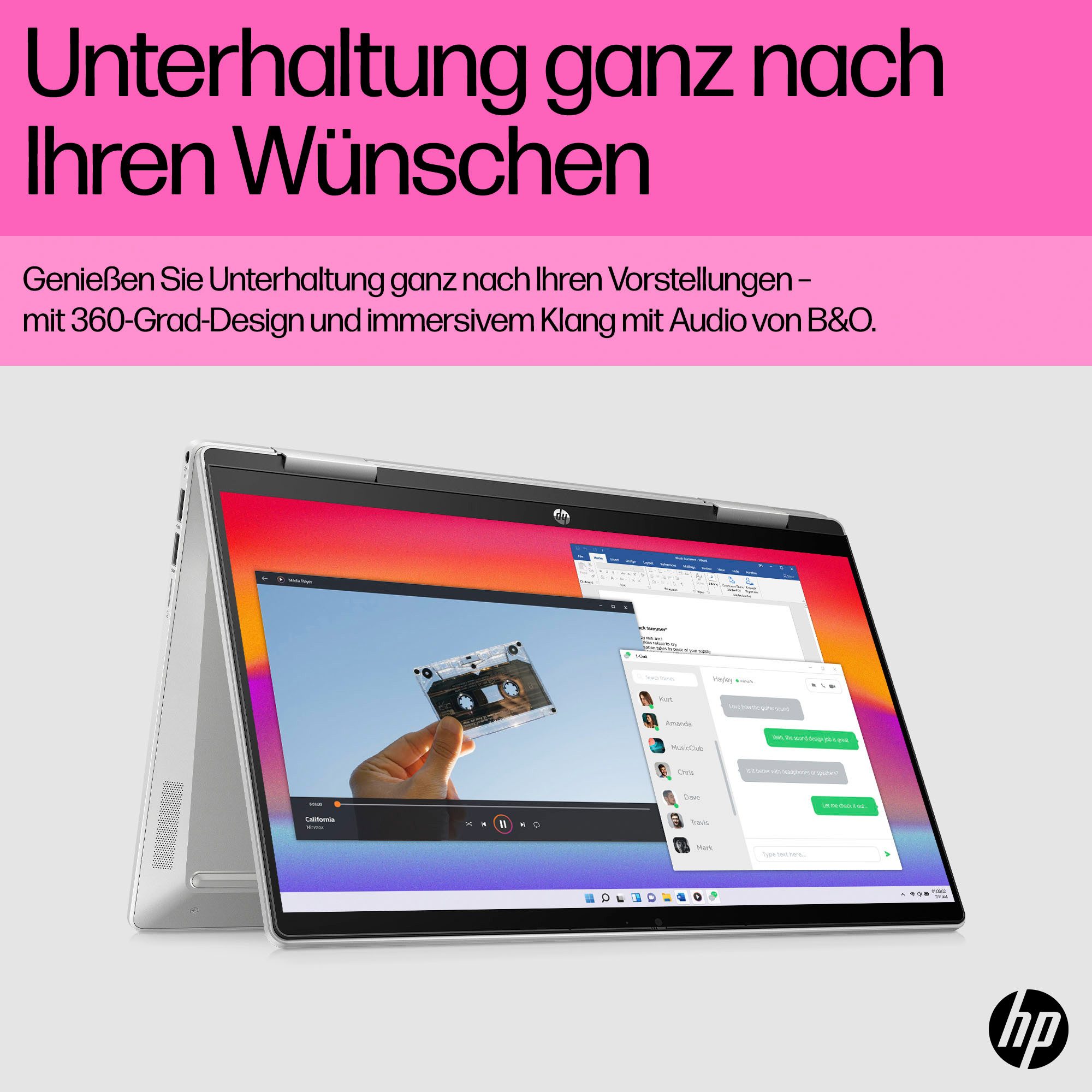 HP Pavilion 14-ek1274ng Convertible Notebook (35,6 cm/14 Zoll, Intel Core i7 1355U, Iris Xe Graphics, 512 GB SSD)