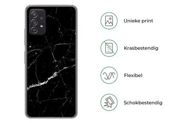 MuchoWow Handyhülle Marmoroptik - Schwarz - Luxus, Handyhülle Telefonhülle Samsung Galaxy A33