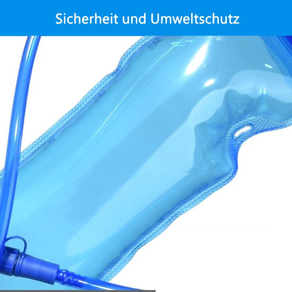 GelldG Wasserbehälter Trinkblase 2L Beissventil, auslaufsicher mit Trinkblase