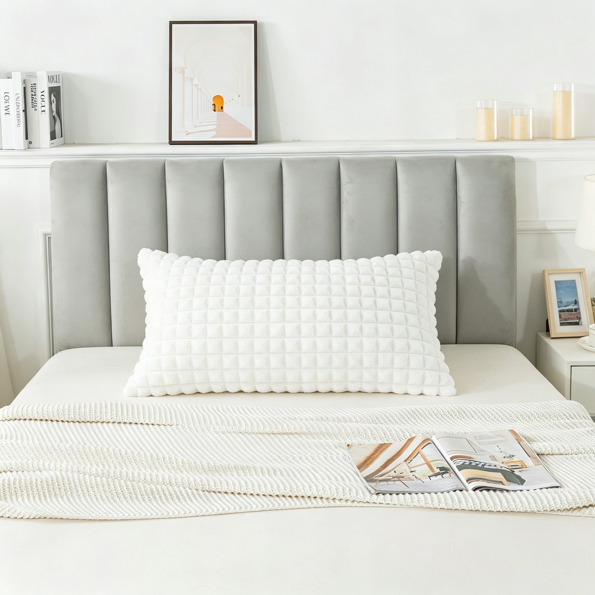 Fyrove Kissenbezug Kissenbezüge 1er Dekokissenbezug - Kissenhüllen - Zierkissenbezüge, Kissenbezüge Sofakissen Couchkissen Bezug Sofa mit Reißverschluss