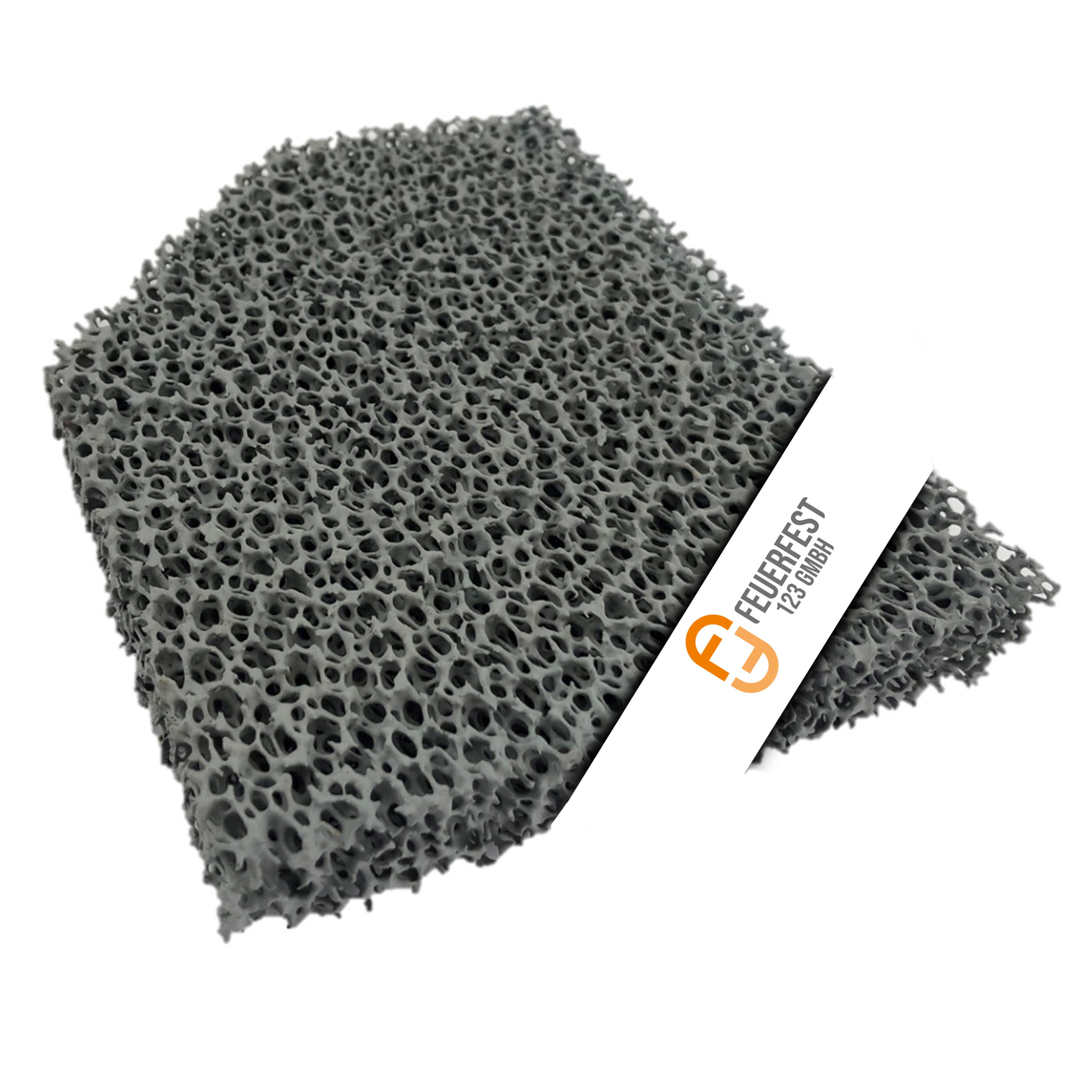 Feuerfest 123 GmbH Kaminofen-Erweiterungssegmet Feinstaub-Rußfilter angeschrägt, hitzebeständig – zum Nachrüsten, für passend für Hark*-Kaminofenmodelle, Reduzierung von Feinstaub durch Schaumkeramische Filter