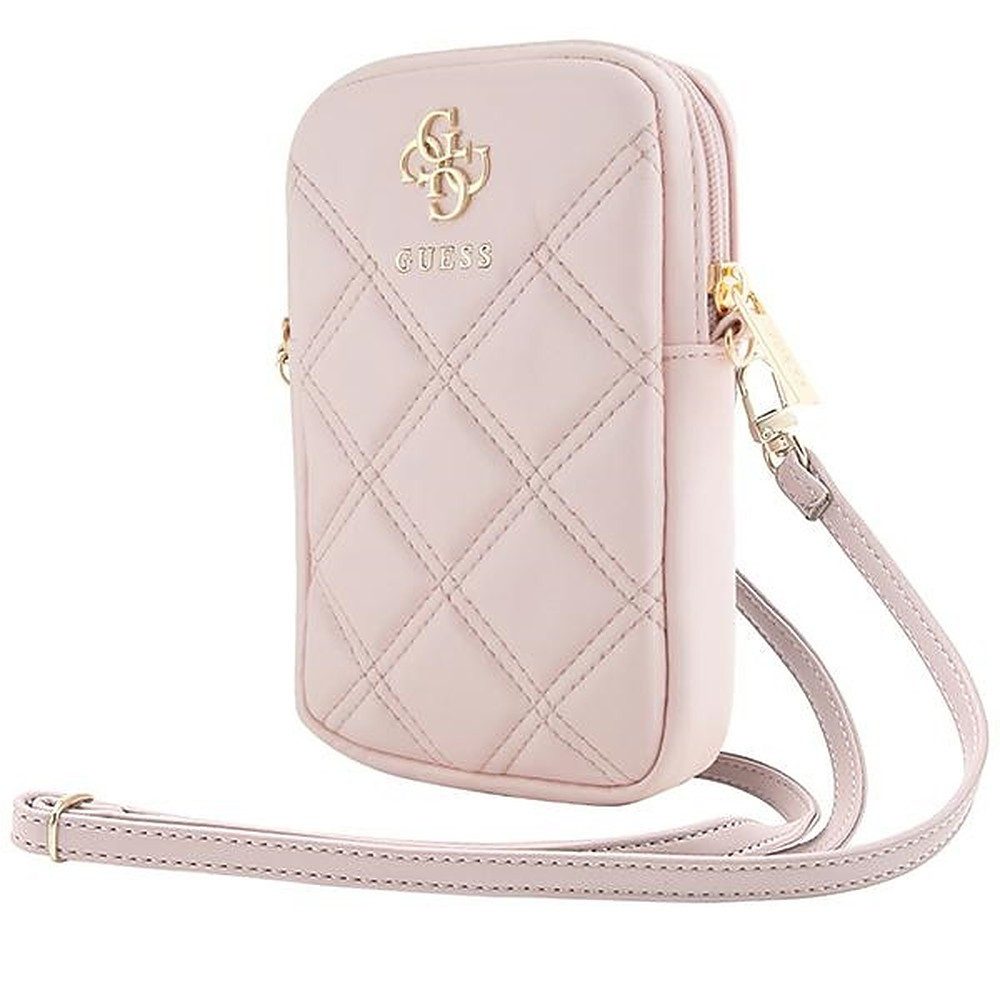 Guess Handytasche Umhängetasche Schultertasche Handybeutel (Spar-Set, 1-tlg., 19 x 12 x 4 cm gesteppt), gestepptes Kunstleder, verstellbarer Riemen, Reißverschluss