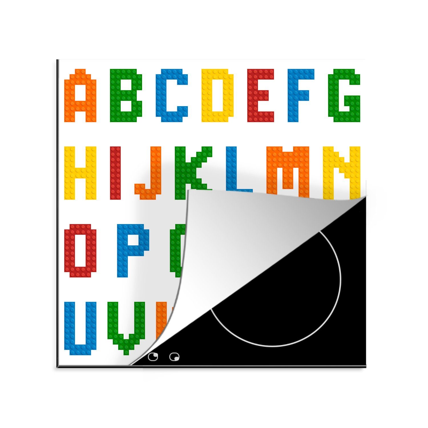 Briefe, für tlg), küche MuchoWow (1 Herdblende-/Abdeckplatte Ceranfeldabdeckung, cm, Vinyl, Arbeitsplatte 78x78