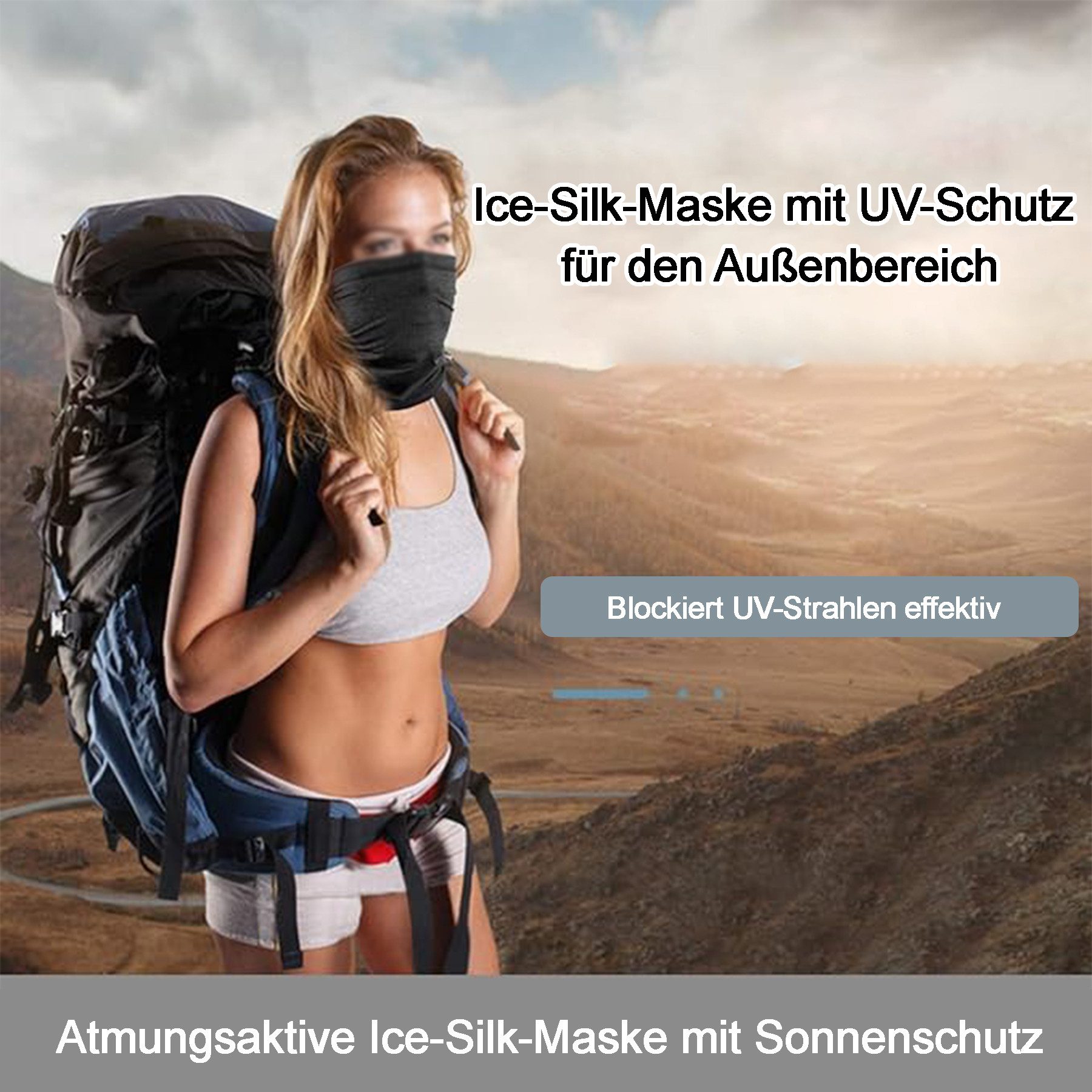 Mutig Sturmhaube 2 Stück Loops Motorrad Maske Multifunktionstuch Mundschutz Bandana (Gesichtsmaske Mund-Nasen-Schutz Motorrad Halstuch mit Ohrschlaufen, Damen Maske Sonnenschutz Outdoor elastisch atmungsaktiv waschbar) für Draußen Fahrrad Gesichtsmaske Radfahren Laufen Wandern Angeln