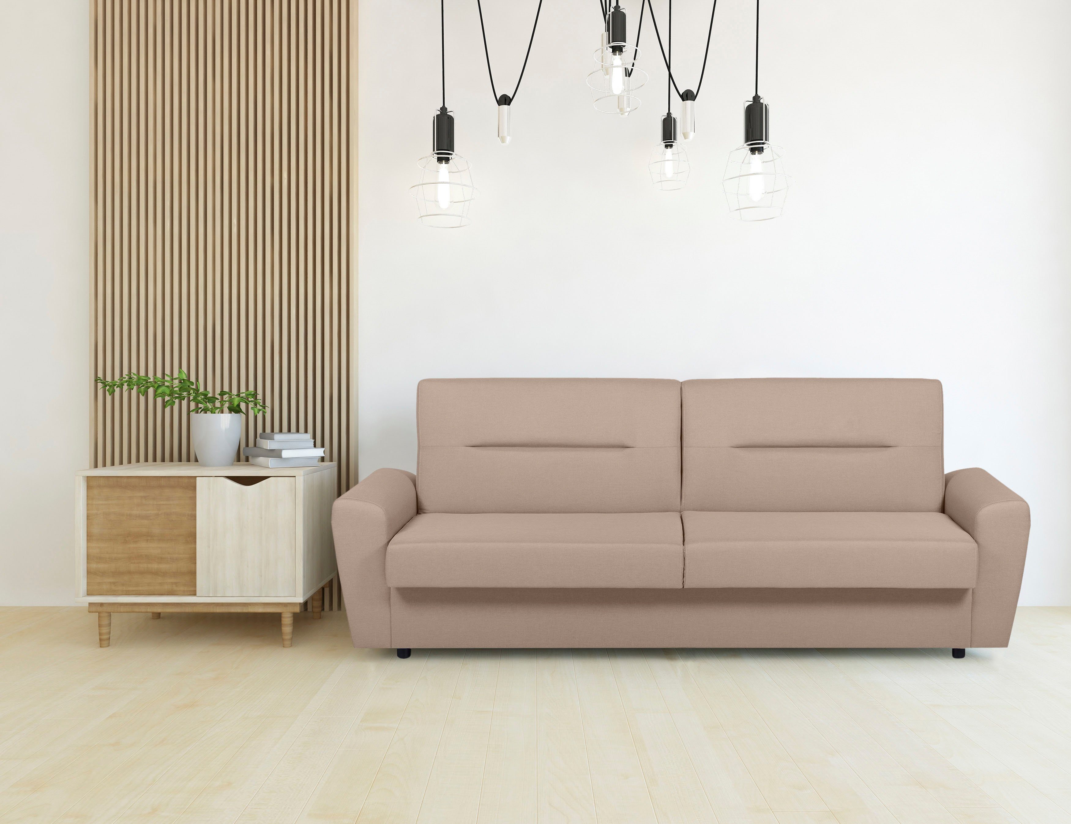 GEPADE Schlafsofa Veda, Schickes mit Details eleganten Schlafsofa