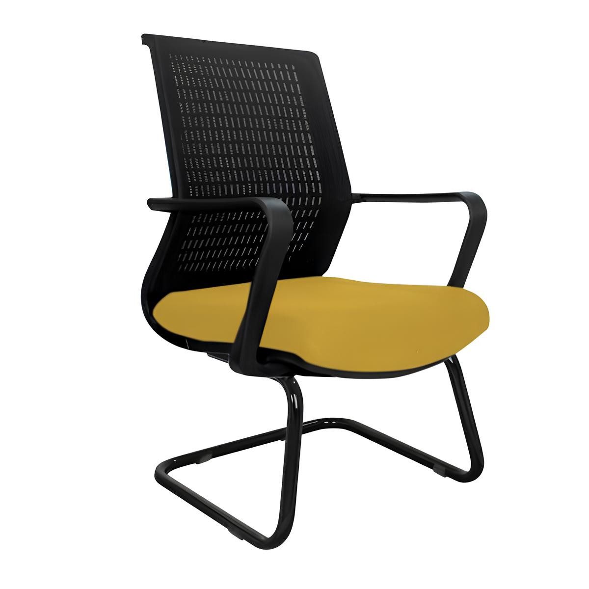JVmoebel Bürostuhl Ergonomischer Chefsessel in Schwarz aus Textil und Metall (1 St), Made in Europa