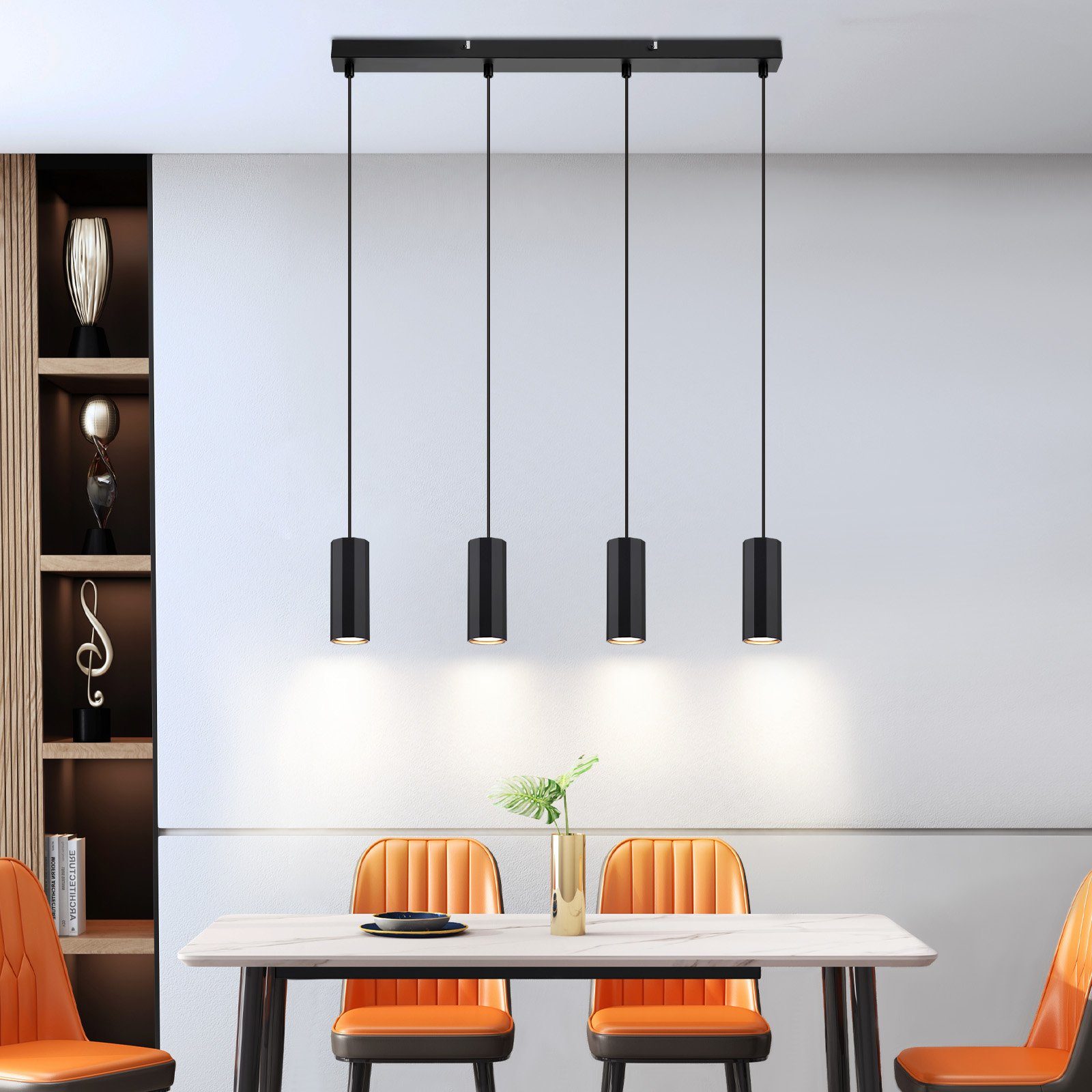 Nettlife Pendelleuchte Esszimmer Schwarz Hängeleuchte 1/3/4 günstig online kaufen
