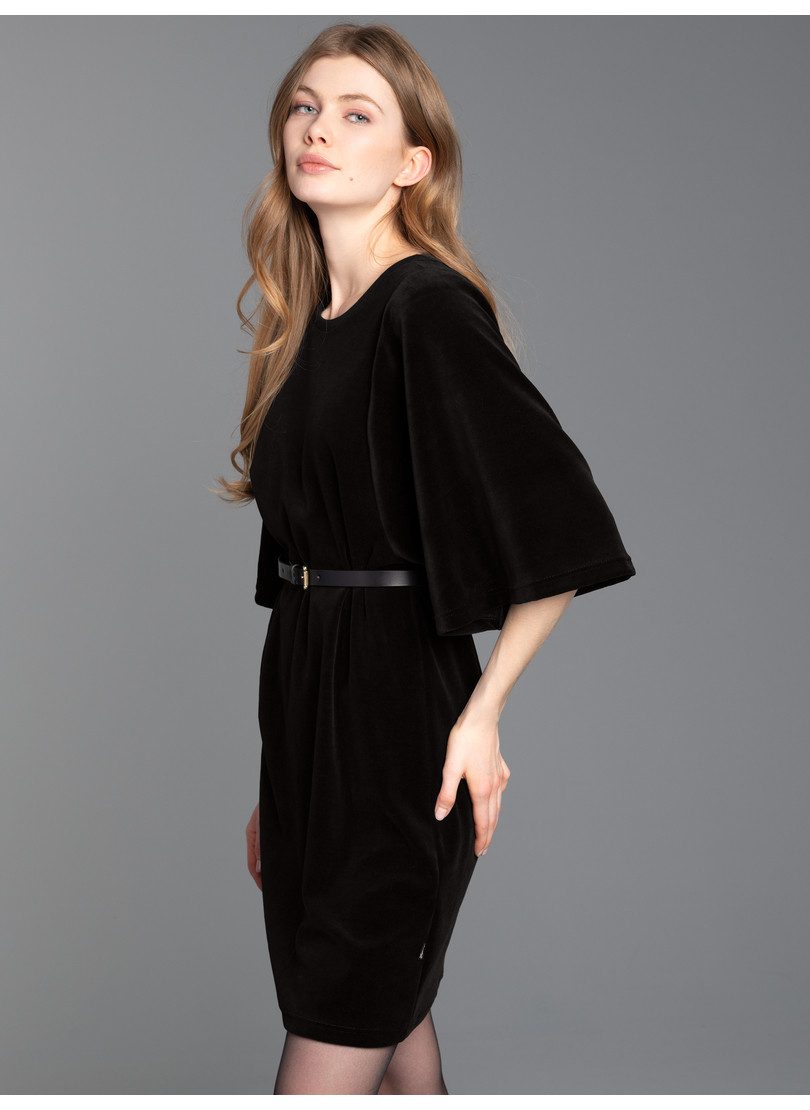 Trigema Jerseykleid TRIGEMA Nicki Kleid mit weiten Ärmeln (1-tlg)