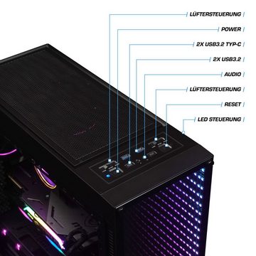 Kiebel Thunder Gaming-PC (AMD Ryzen 7 AMD Ryzen 7 5700X, RTX 4070, 32 GB RAM, 1000 GB SSD, Luftkühlung, WLAN, RGB-Beleuchtung)