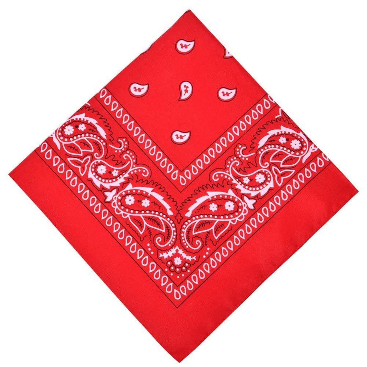 LuxusKollektion Bandana Bandana Paisley Rot 55x55cm Polyester, (1-St)