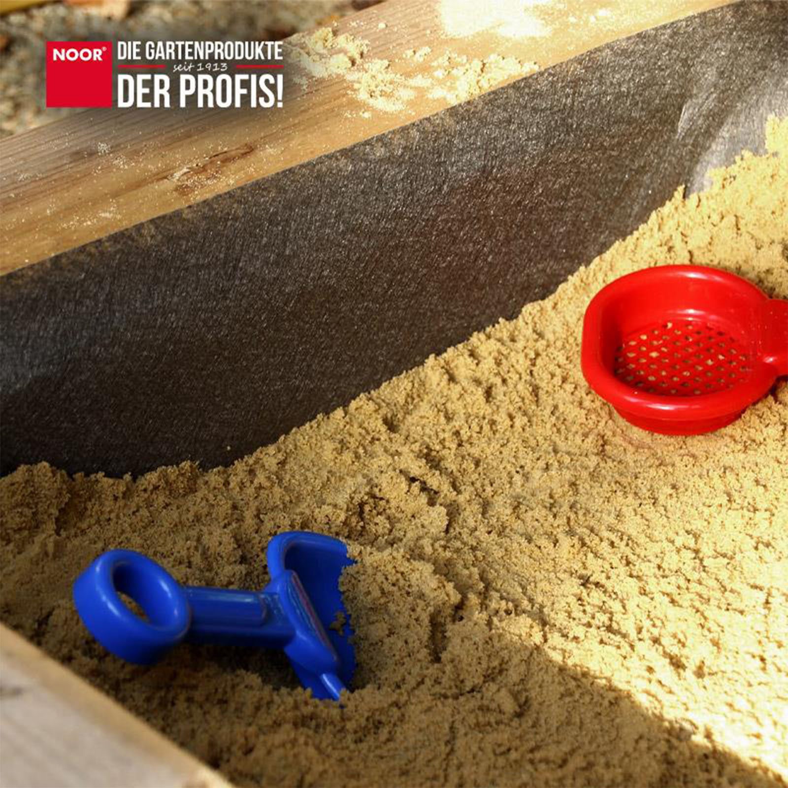 NOOR Unkrautvlies für Sandkasten - Trennvlies Unterlage vermindert Unkrautwachstum, vielseitig einsetzbares Gewebe für Gartenbau, Pflasterarbeiten uvm.