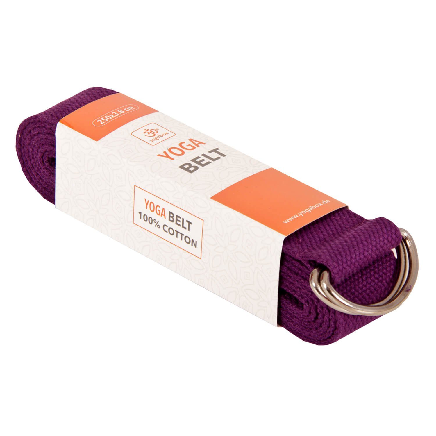 yogabox Yogagurt Yogagurt BASIC mit Verschluss aus zwei D-Ringen, sehr strapazierfähig aubergine