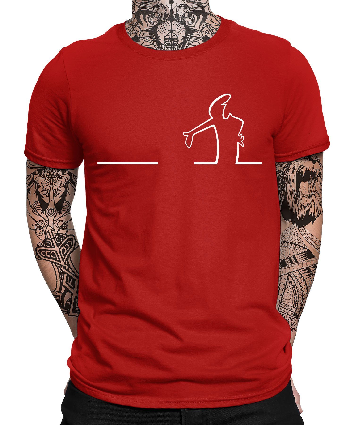 Quattro Formatee Kurzarmshirt Balum La Linea Lui Herren T-Shirt (1-tlg) Rot