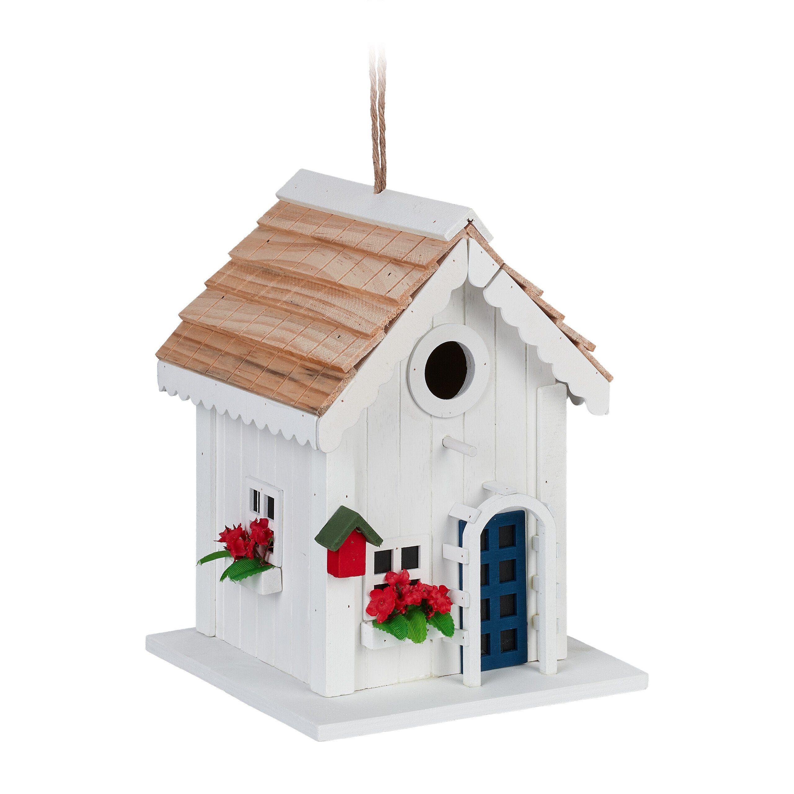 relaxdays Vogelhaus Deko Vogelhaus im Landhausstil günstig online kaufen