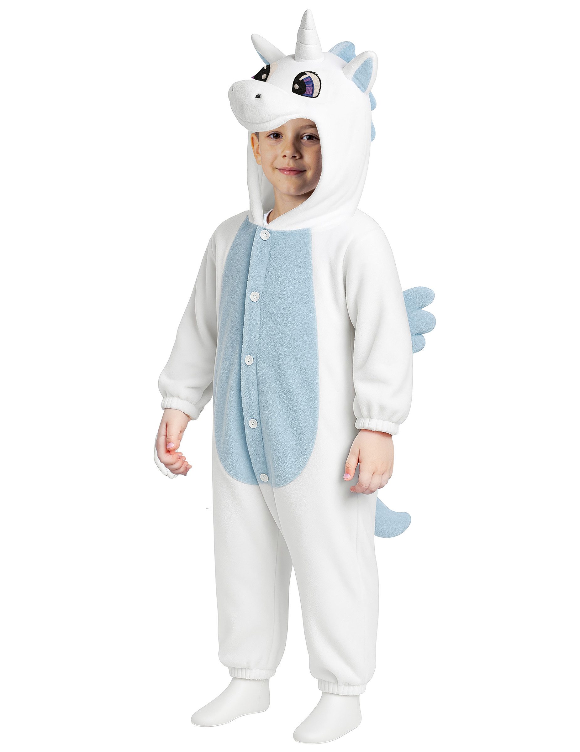 Fiestas Guirca Partyanzug Süsses Einhorn-Kinderkostüm weiss-blau