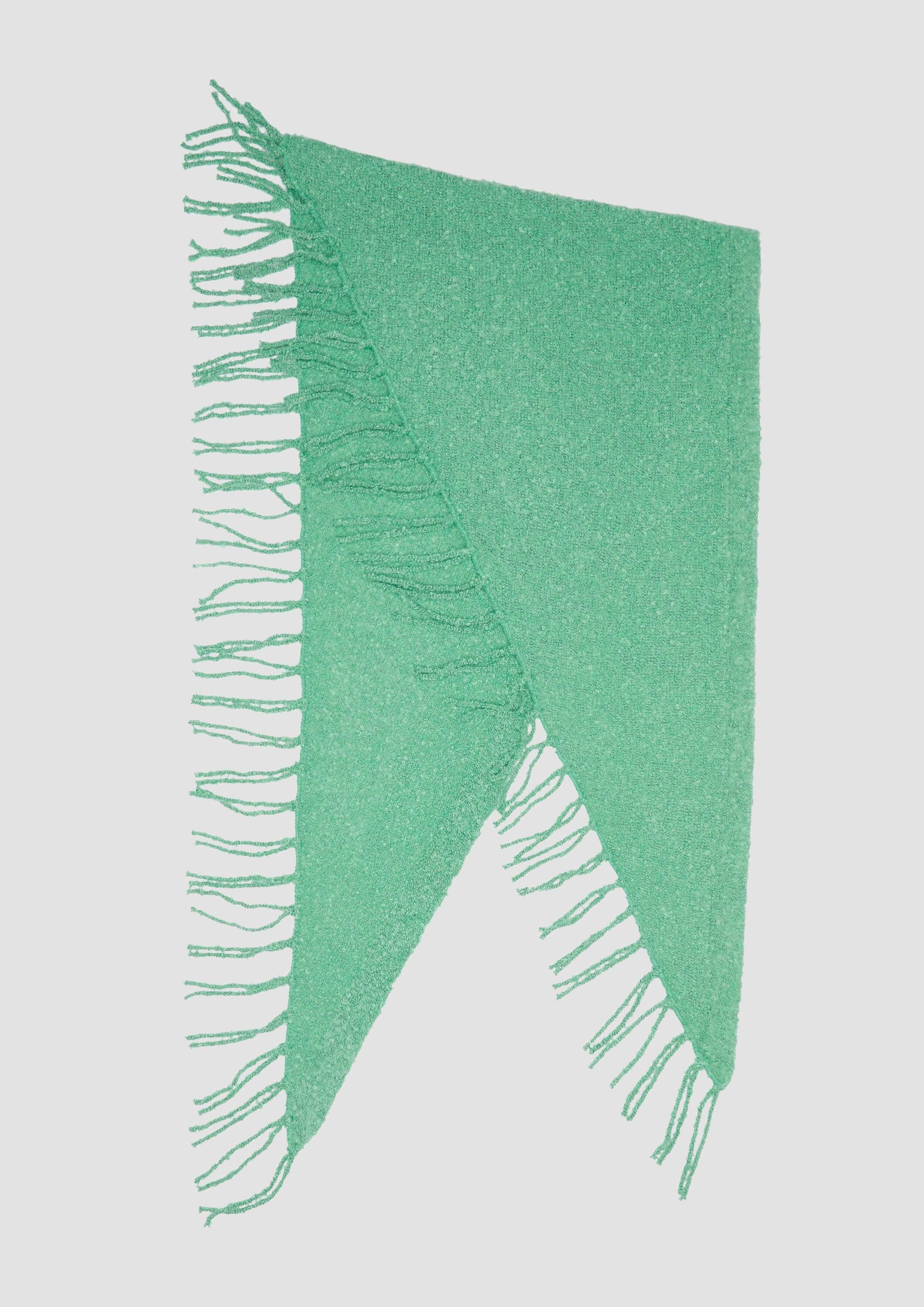 s.Oliver Schal Tuch, Bouclé-Tuch mit Fransen