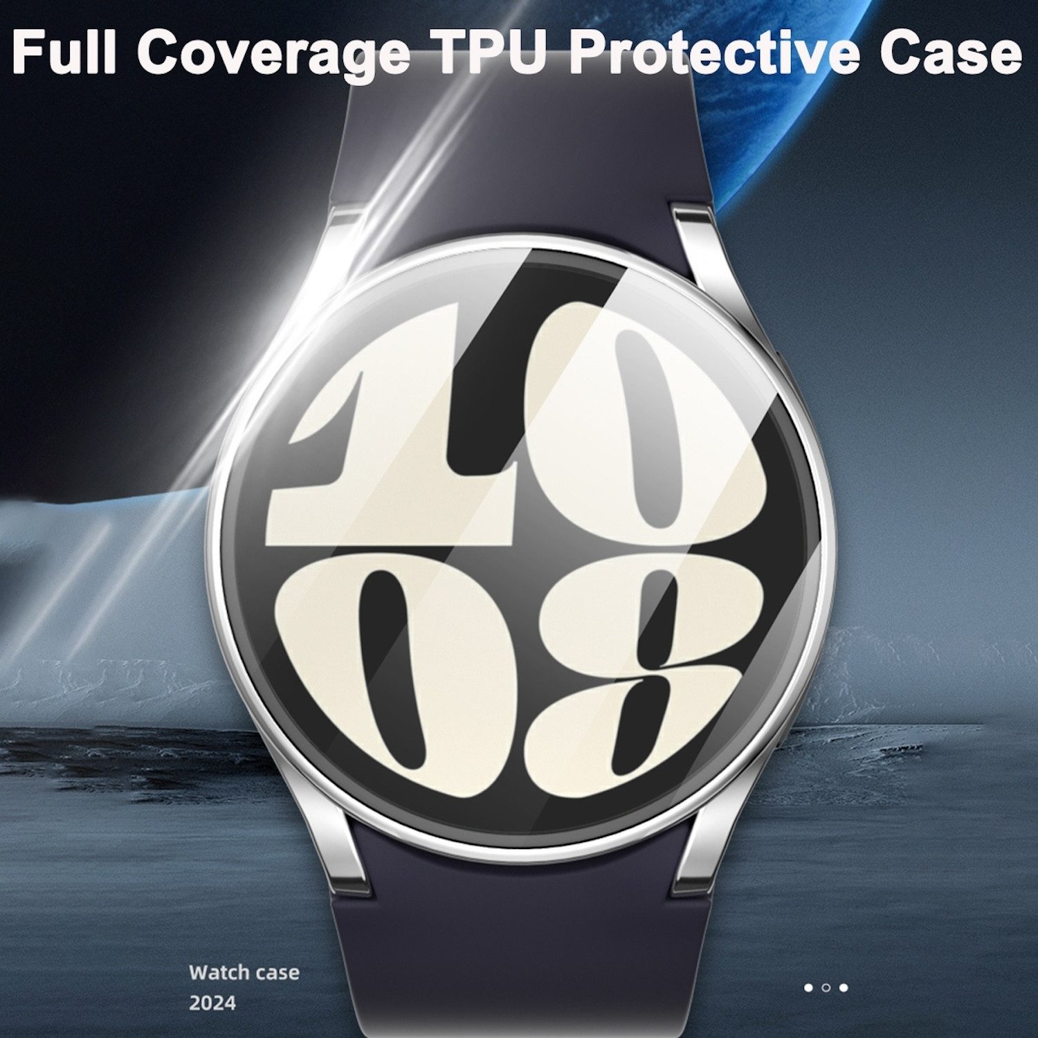 Wigento Smartwatch-Hülle Für Samsung Galaxy Watch 7 40mm Full Cover Watch TPU Hülle Transparent – Bild 2 von 5