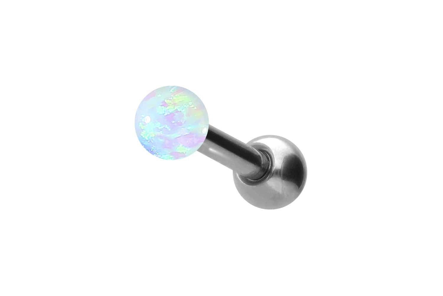 Piercing-Set Titan Ohrpiercing SYNTHETISCHER OPAL