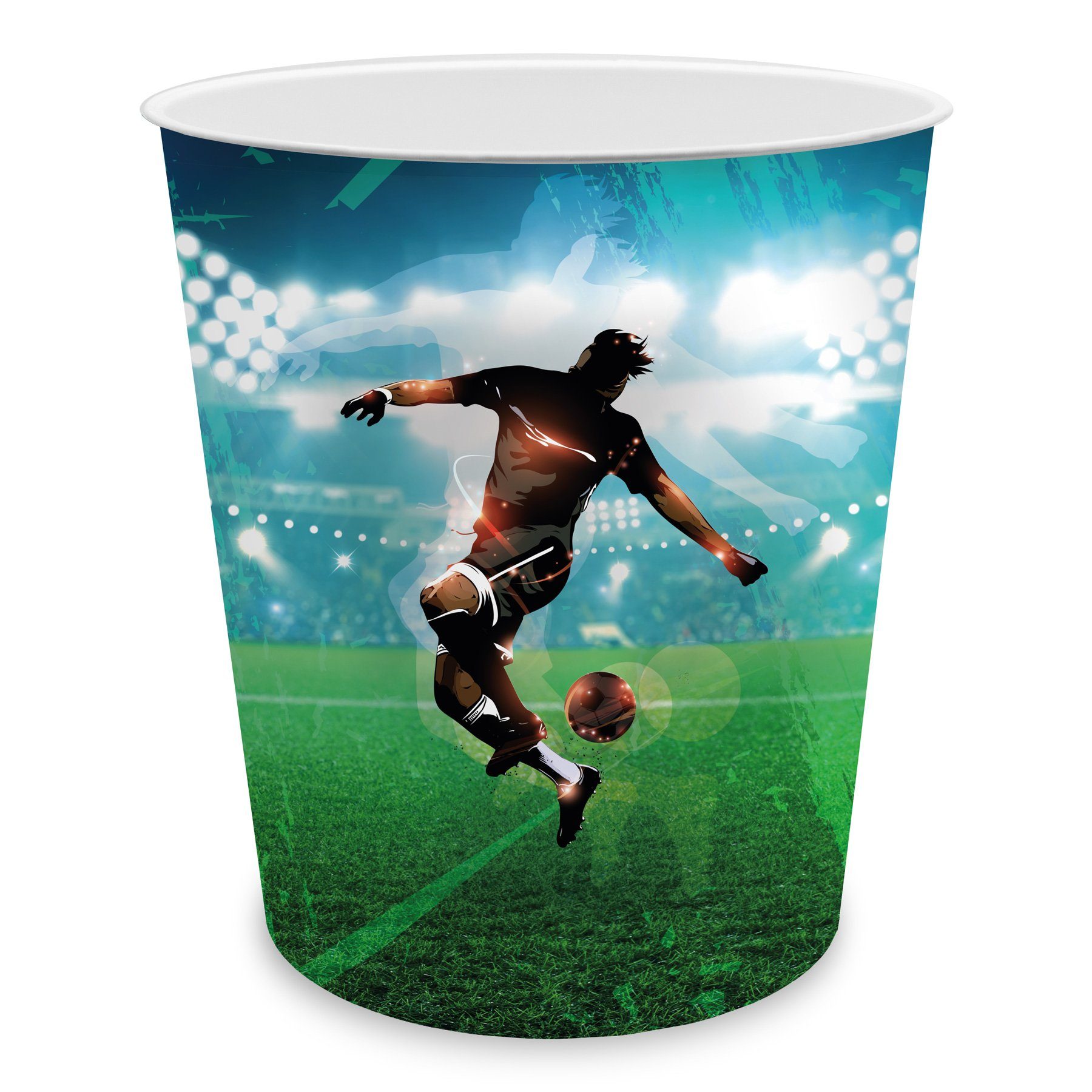 itenga Papierkorb itenga Papierkorb für Kinder - Motiv Fußballer - ca. 11 Liter