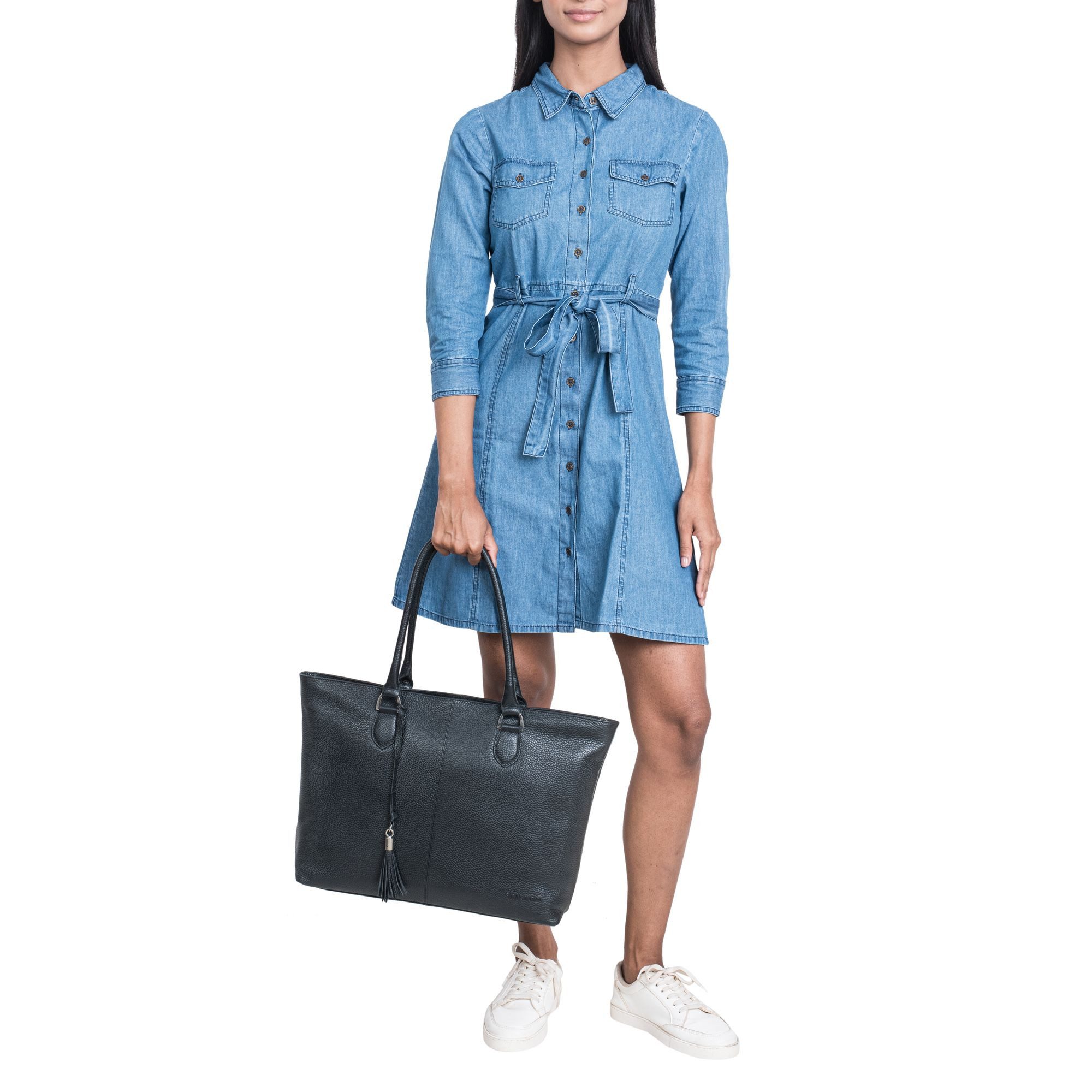 STILORD Handtasche "Callie" Echt Leder Shopper Tasche Damen Groß für 15.6 Z günstig online kaufen