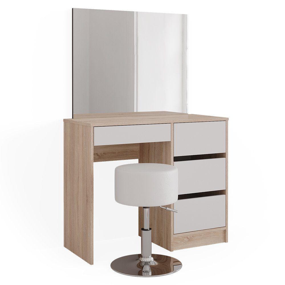 Vicco Schminktisch Sherry, Sonoma/Weiß, 90 cm günstig online kaufen