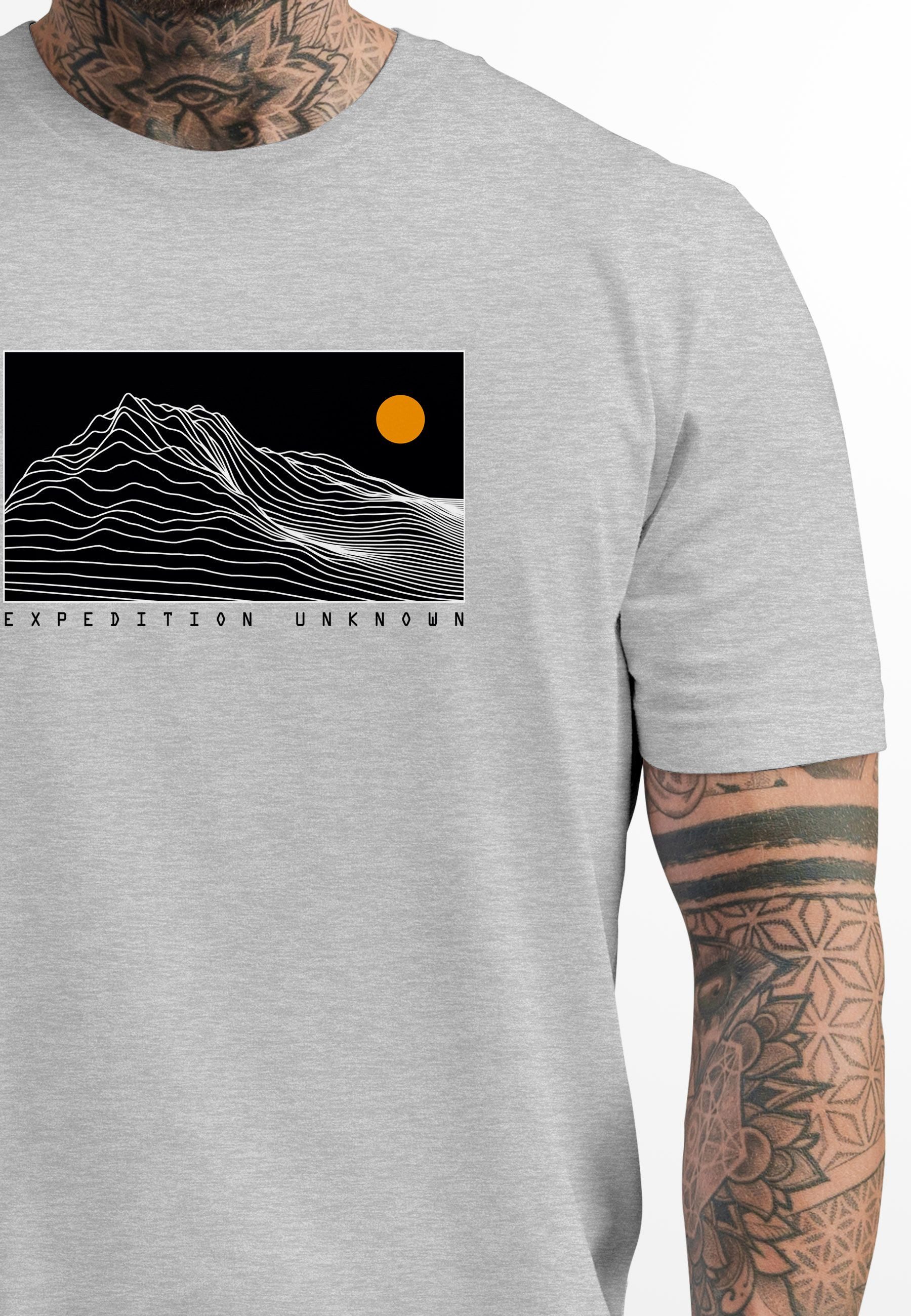 Neverless Print-Shirt Herren T-Shirt Frontprint Wandern günstig online kaufen