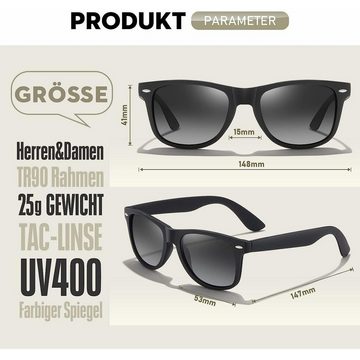 Rnemitery Sonnenbrille Klassische Retro Polarisierte Sonnenbrille-Unisex-UV400-Fahrbrille